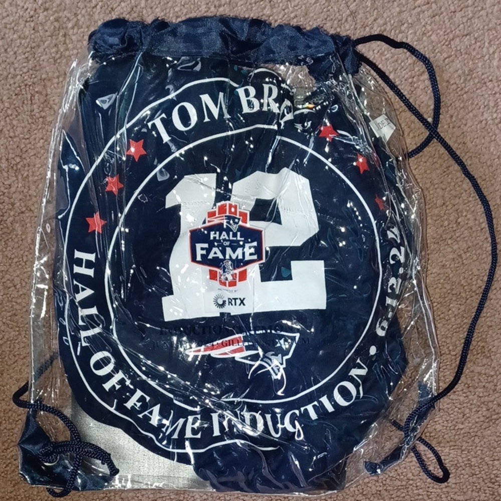 Tom Brady Hall of Fame Drawstring Bag